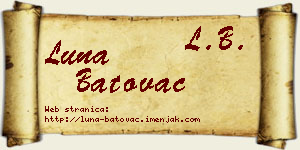 Luna Batovac vizit kartica